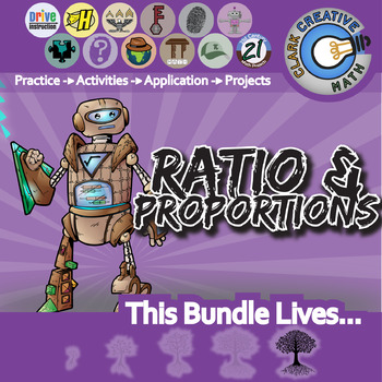 Preview of Ratio & Proportion Unit Bundle - Pre-Algebra - Distance Learning Compatible