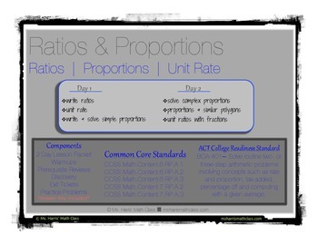 Preview of Ratio | Proportion | Unit Rate - Interactive Student Notes Packet (Worksheet)