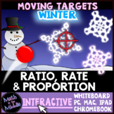 Ratio, Rate, & Proportion Math Review Game - Winter Themed