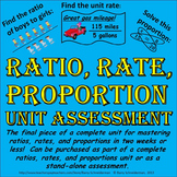 Ratio, Rate, and Proportion Unit Assessment