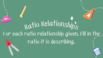 Preview of Ratio Relationships Practice