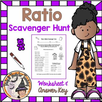 Preview of Ratio Scavenger Hunt Activity Game Around the Classroom + DIGITAL