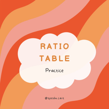 Preview of Ratio Table Self Correcting Activity