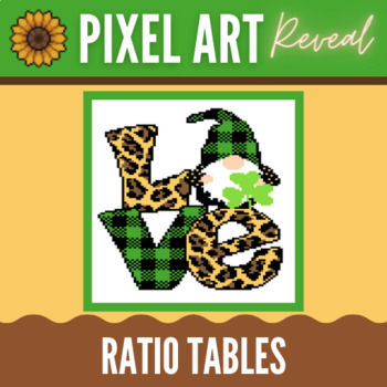 Preview of Ratio Tables - Green LOVE Gnome Digital Pixel Art