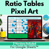 Ratio Tables 6th Grade Math Pixel Art