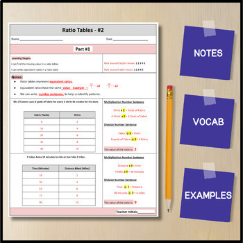 Ratio Tables with Graphing Practice #2 Printable Digital Worksheet