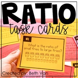 Ratio Task Cards (Unit Rate, Ratio Tables, Equivalent Ratios)