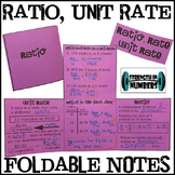 Ratio Unit Rate Foldable Notes Interactive Notebook