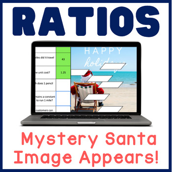 Preview of Ratio Word Problems | Digital Math Mystery Digital Activity | Holidays Christmas