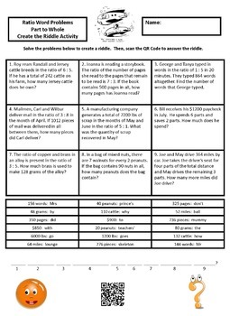 solve proportional relationships word problems create the riddle activity