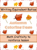Ratio and Equivalent Ratio Autumn coloring Craftivity