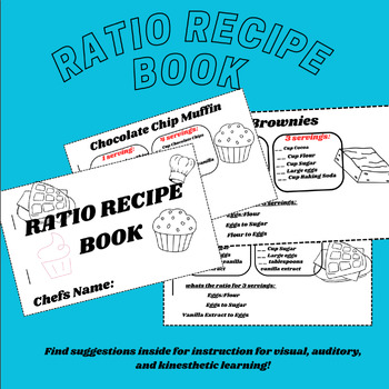 Preview of Ratio and Equivalent Ratio Recipe Book 