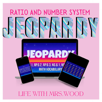 Preview of Ratio and Number System Jeopardy Review _ Test Prep Game _ 6th Grade Math Revie