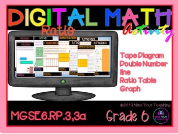 Preview of Ratio and Proportion 6th Grade Math- MGSE6. RP3,3a |Real world problems|