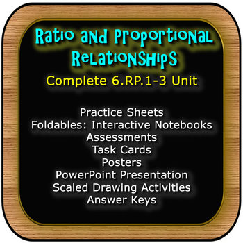 Preview of BUNDLE! Ratio and Proportional Relationships: Complete Packaged Unit: 6.RP.1-3