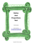 Ratio and Proportion Test or Quiz