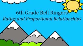 Preview of Ratio and Proportional Relationships Bell Ringers (4 weeks) - 6th Grade