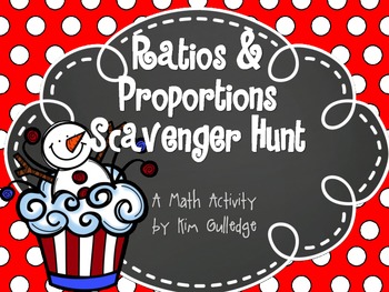 Preview of Ratio and Proportions Christmas Scavenger Hunt