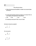 Ratio and Proportions Quiz