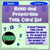 Ratio and Proportions TASK CARD Set
