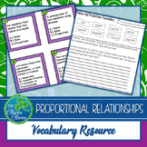 Ratio and Proportions Vocabulary Resources