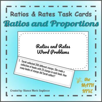 Preview of Ratio and Rates Task Cards