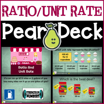 Preview of Ratio & Unit Rate Digital Activity for for Google Slides/Pear Deck