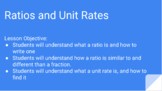 Ratio and Unit Rate Lesson Plan