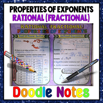 Preview of Rational Exponent Doodle Notes