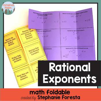 Preview of Rational Exponents Foldable