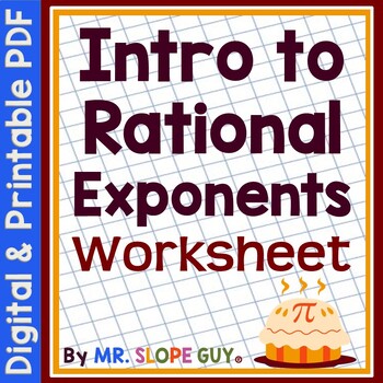 Preview of Rational Exponents Worksheet