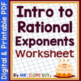 Rational Exponents Worksheet