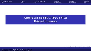 Preview of Rational Exponents (Math 10C AN3 Part 3 of 3)