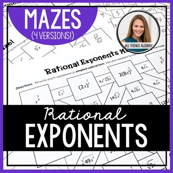 Preview of Rational Exponents Mazes