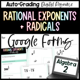 Rational Exponents and Radicals - Algebra 2 Google Forms Homework