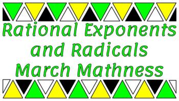 Preview of Rational Exponents and Radicals "March Mathness" Tournament