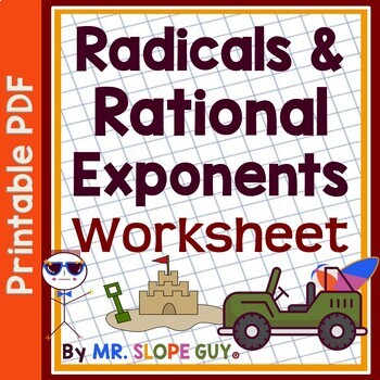 Preview of Rational Exponents and Radicals Worksheet