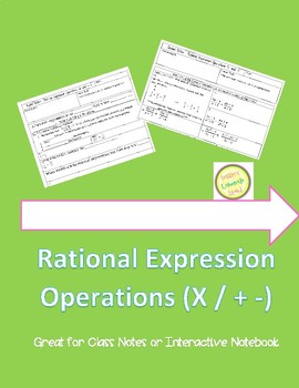 Rational Expression Operations - Multiply, Divide, Add, Subtract