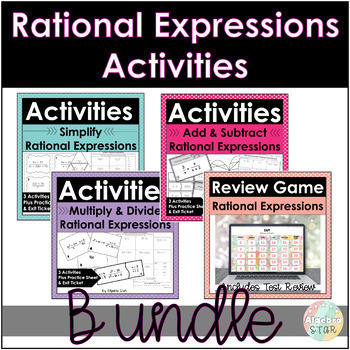 Preview of Rational Expressions Activities Bundle