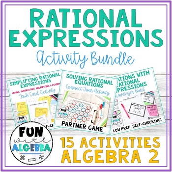 Preview of Rational Expressions Activity Bundle