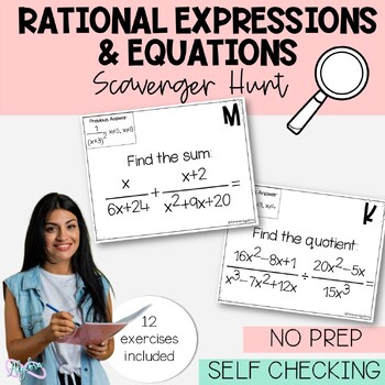 Preview of Rational Expressions And Equations Scavenger Hunt