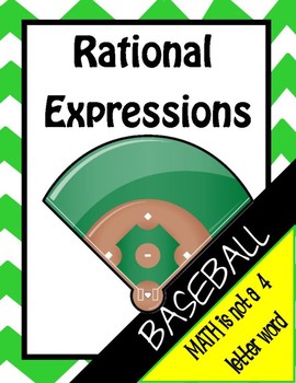 Preview of Rational Expressions Baseball Review Game