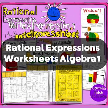 Preview of Rational Expressions Worksheets Algebra 1