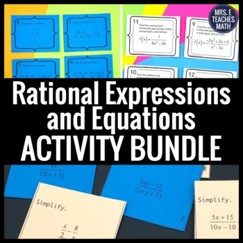Preview of Rational Expressions and Equations Activity Bundle