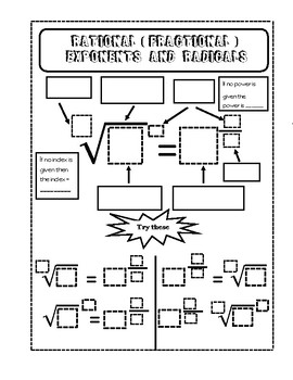 Preview of Rational (Fractional) Exponents and Radicals