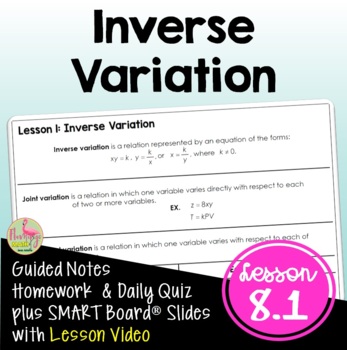 Preview of Inverse Variation (Algebra 2 - Unit 8)