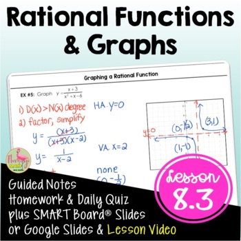 Preview of Rational Functions and Graphs (Algebra 2 - Unit 8)