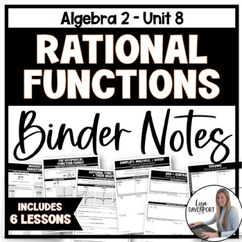 Preview of Rational Functions - Algebra 2 Binder Notes