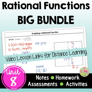 Preview of Rational Functions BIG Bundle (Algebra 2 - Unit 8)