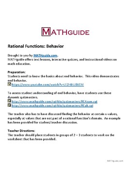 Preview of Rational Functions: Behavior
